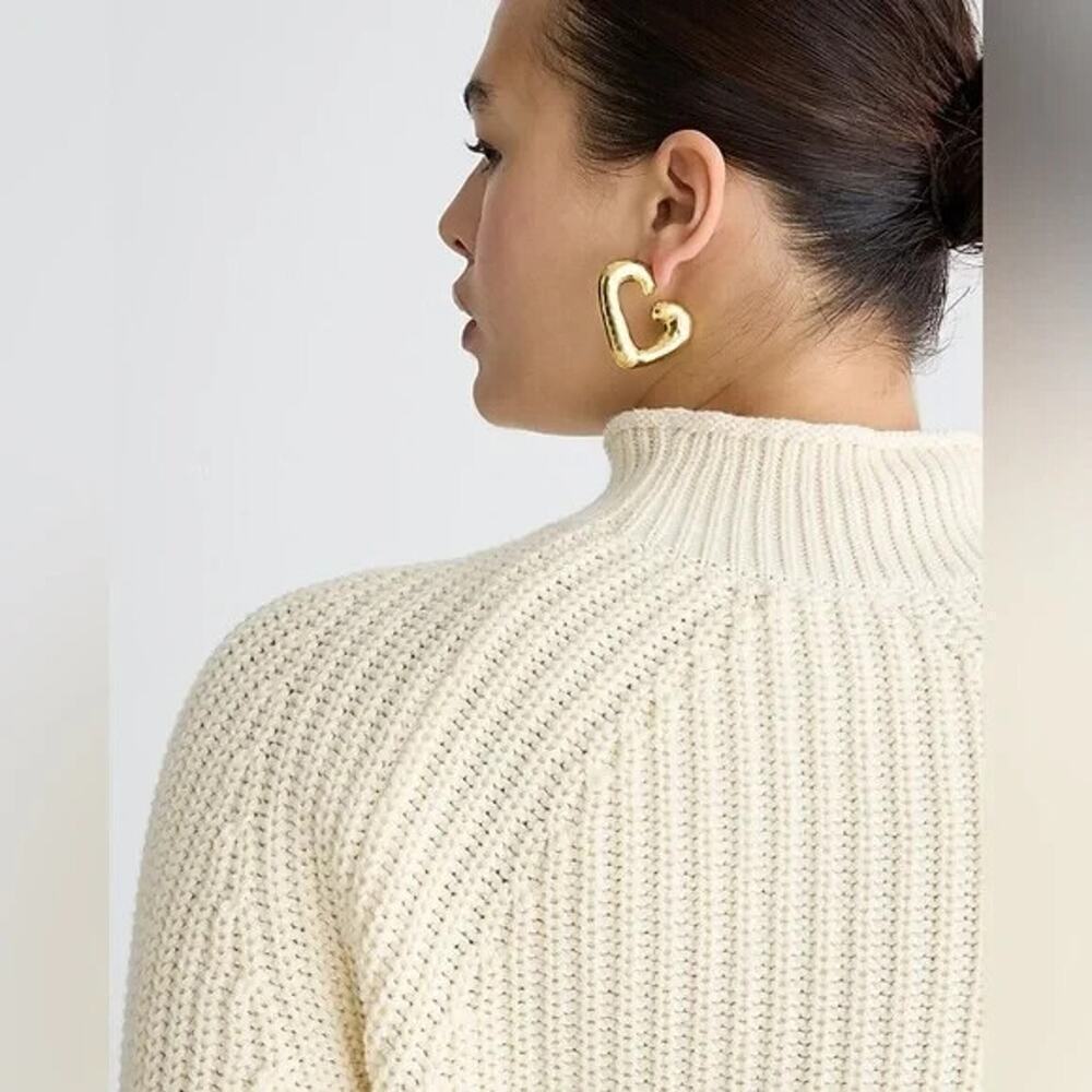 J. Crew Relaxed Rollneck Sweater Linen EUC Sz XXS - Picture 4 of 4